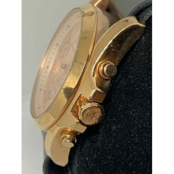 MICHAEL KORS MK5503 Bradshaw Women's Leather Analog Rose Gold Dial Watch ZW23 - Picture 3 of 8